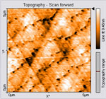 Atomic steps on PbSnSe etch pits